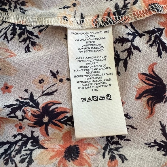 Free people Floral Maxi Skirt - Cream and Black, peach in size 8 - Picture 15 of 16